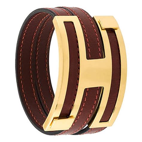 hermes double leather bracelet|vintage hermes leather bracelet.